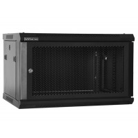 DATEUP MP.6406.9301, 6U 600X450, Wall mount cabinet, Front vented door with small round lock (lock disassemble), two side panels with lock, Aluminum plate logo 